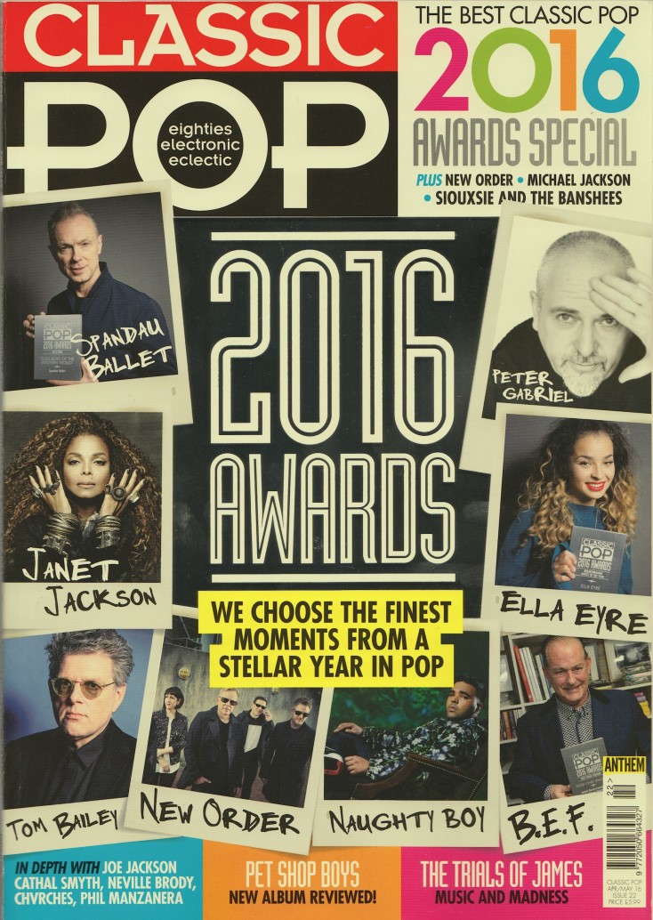 Classic Pop - 2016 Awards issue cover